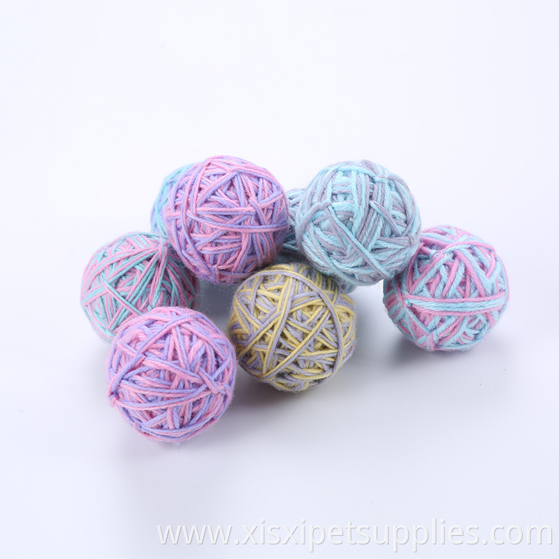 knitting yarn cat running ball toys pet toys for cat